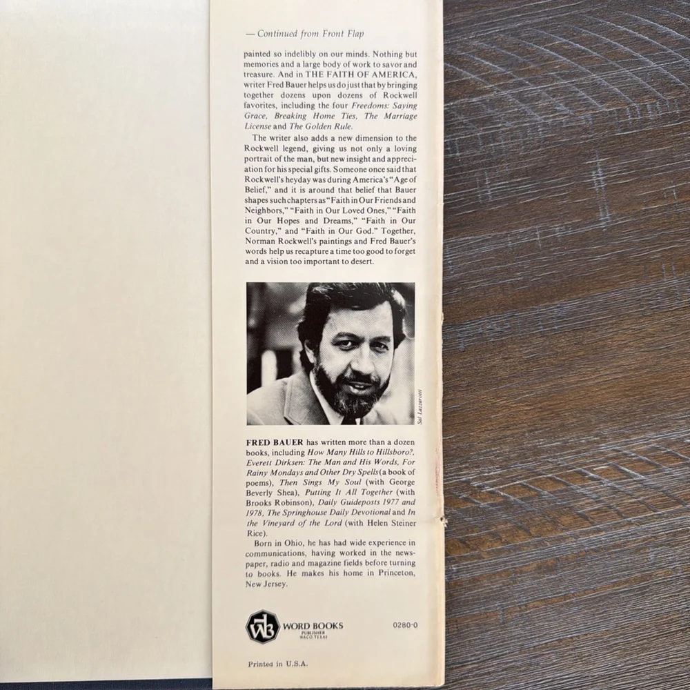 The Faith of America by Norman Rockwell Vtg 1980 HC/DJ
